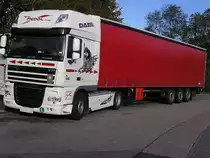 ...gef�lliges Finish - hier gesehen bei einem DAF -XF 105.460 auf Europatour - Sauerland im Oktober 2010