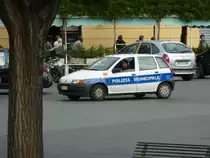 Fiat der Polizia Municipale gesehen in Frascati,Oktober 2010
