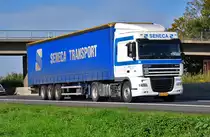 DAF XF 105  Seneca  auf der A61 bei Miel - 04.10.2010