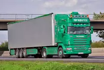 Scania R 580  TKB Kellner  auf der A61 bei Miel 23.09.2010