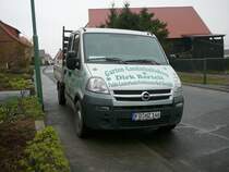 Opel Movano 2,5 CDTI 88 Kw Doppelkabine, einer Gartenbaufirma, Aufnahme 28.02.08 in 36100 Petersberg-Marbach