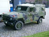 Mercedes G, ehemaliges Fahrzeug der KFOR-Truppen, gesehen im Militrmuseum Oslo