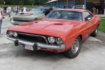 Ein Dodge Challenger der ersten Generation, Baujahr 1973/74, zu sehen auf der US-Car-Show in Grefrath im August 2010.