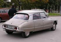 Citroen DS, Rckansicht. Foto: 17.10.2010, Sonderausstellung zur Mecsek Rallye.