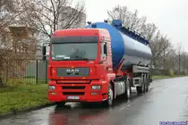 Polnischer MAN D20 am 16. November 2010 in Liebenthal (Prignitz)