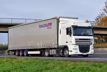 DAF XF 105.460 auf der A61 bei Miel 29.10.2010