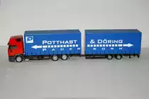 MAN F 2000 Evo Jumbogardinenplanen-Tandemh�ngerzug  Potthast & D�ring  