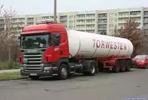 Scania R440 der Spedition Torwesten, Neumannstra�e, Berlin
