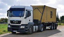 MAN TGS 18.440 mit Container in Odendorf - 24.10.2010