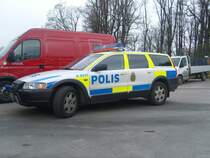 Volvo XC70 N Polis. Solna Schweden. Am 28.04.2008