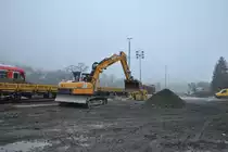 Liebherr Bagger, am 14.11.2010 in Goslar.