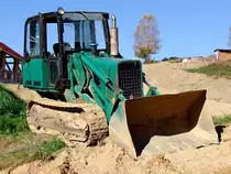 Raupe von John-Deere w�hrend einer kleinen Pause;101029