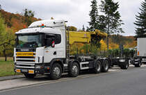 Scania 144G 530 fr Schwertansport in Bad Mnstereifel - 30.10.2010