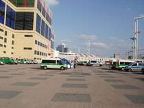 Einige Polizei Autos auf den IAA Gelnde in Frankfurt am 26.09.09