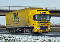 DAF XF  IBA  auf der A61 bei Miel - 03.12.2010