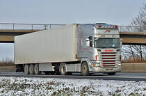 Scania R 500 Kofferauflieger A61 bei Miel 03.12.2010