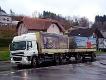 DAF-CF95.410 kurvt mit dem Zweiachshnger Richtung Unterweissenbach;101108