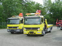 Zwei Mercedes Benz Atego Abschlepper in Wrth am 12.06.09