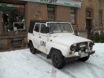 UAZ 469 am 12.12.2010 in der verschneiten Geibelstrae in Chemnitz 