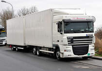 DAF XF 105.460 Tandemzug, Euskirchen 11.12.2010