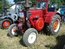 Lanz Bulldog, Baujahr 1950, Gl�hkopfmotor mit 10300ccm, 45PS, Traktortreffen Breisach Sept.2009