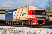 DAF FT XF 105  Gehlen Schols Logistic , NL, auf der A61 bei Miel 15.12.2010