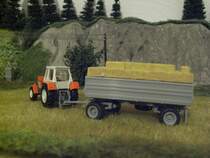 ZT 303 (Busch)mit Landwirt-schaftlicher Anhnger HW 80 (SES-Modell)