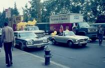 Ein offener Mercedes am Central Park in New York im April 1975 (Dia gescannt)
