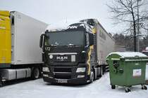 MAN Sattelzug, auf dem Rastplatz  Lehrter See  am 12.12.2010