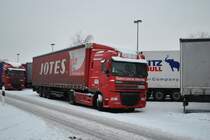 DAF XF, auf dem Rastplatz  Lehrter See , am 19.12.2010.