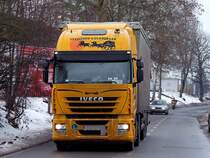 IVECO-Sattel von Sped.Goldberger ist Richtung Vcklabruck unterwegs;101223