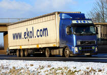 Volvo FH 480  ekol  auf der A61 bei Miel - 15.12.2010