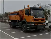 Scania 340-114C aufgenommen auf einem Parkplatz im Norden von Luxemburg am 23.10.2010.