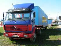 Mercedes_1622 Sattelzugmaschine eines Berliner Zirkusunternehmens anlsslich eines Auftrittes in Ried i.I.; 080315