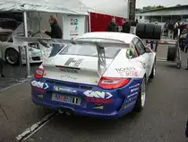 Ein Porsche 911 des Porsche Carrera Cups Deutschland beim DTM Rennen auf den Hockenheimring am 17.10.10 