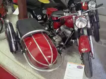 Z�ndapp KS601 mit Seitenwagen von Steib, Baujahr 1955, 2-Zyl.Boxermotor mit 600ccm und 28PS, 140Km/h, Mattes-Z�ndapp-Museum, Aug.2010