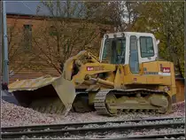Liebherr 632 aufgenommen bei einer Eisenbahnbaustelle in Ettelbr�ck am 01.11.2010.