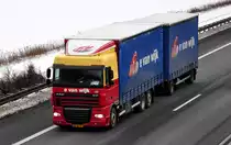 DAF FAR XF105 (Daten aus dem Zulassungsregister der Niederlande), 
 e van wijk  auf der A61 bei Miel Richtung Heimat 30.12.2010