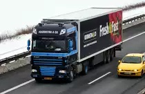 DAF FT XF105  Koornstra & Co.  auf der A61 bei Miel 30.12.2010