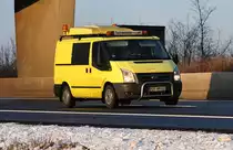 Ford Transit, Schwertransport-Begleit-Fahrzeug, A61 Miel 15.12.2010