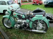 Z�ndapp KS601  Gr�ner Elefant , 600ccm und 28PS, 140Km/h, wurde von 1950-57 gebaut, Sept.2007