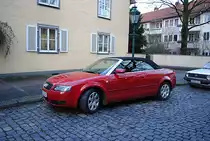 Audi Cabrio in Hannover´s Innenstadt am 09.01.2011.