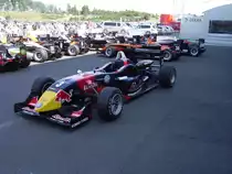 Ein Formel 3 VW Rennwagen mit Red Bull Werbung am 16.08.09 am N�rburgring