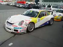 Ein Porsche 911 des Porsche Carrera Cups auf den N�rburgring am 16.08.09