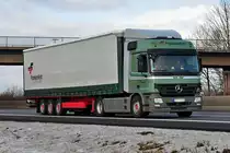 MB Actros 1841  Frankenfeld  auf der A61 bei Miel - 03.01.2011