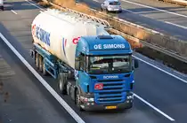 Scania R 380  G� SIMONS  auf der A61 bei Rheinbach - 10.01.2011