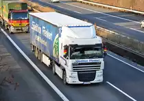 DAF XF  Spedition Frenkert  auf der A61 bei Rheinbach - 10.01.2011