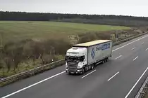 Scania Sattelzug, bei Lehrte (A2), am 15.01.2011.