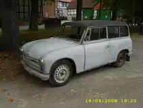 IFA AWZ P70, Baujahr 1956. Vorl�ufer des Trabant. Hier beim Filmdreh  B�seckendorf, ein Dorf das �ber Nacht verschwand  Sat1 2008.