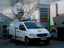 Mercedes-Kastenwagen als TV-bertragungswagen, anlsslich Bundesligaspiel RIED - Mattersburg; 080319